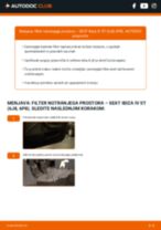 Priročnik PDF o vzdrževanju Ibiza IV ST (6J8, 6P8) 1.6 TDI