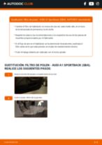 Instrucciones gratuitas en PDF para el mantenimiento de AUDI A1 Sportback (GBA) por tu cuenta