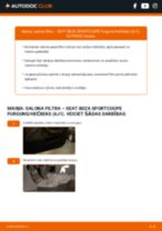 Ibiza II (6K1) 2.0 i 16V Salona filtrs: kā nomainīt? Pakāpeniskas rokasgrāmatas