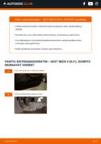 Kuinka vaihtaa Sisäilmansuodatin autoon Ibiza IV Sportcoupe (6J, 6P) 1.2 TDI? Vaiheittaiset oppaat