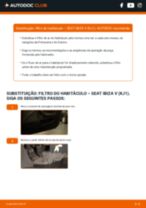 Como substituir Filtro de ar do habitáculo SEAT IBIZA V (KJ1) - manual online