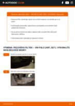 Podrobný PDF tutorial k výmene VW POLO (AW1, BZ1) Kabínový filter