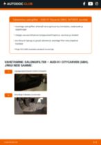 AUDI A1 Citycarver (GBH) Salongi õhufilter vahetus - nõuanded ja nipid