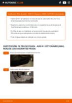 Instrucciones en PDF y programas de mantenimiento para AUDI A1 Citycarver (GBH) que te serán de gran ayuda para ahorrar