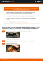 Cambio Escobillas de Limpiaparabrisas traseras y delanteras RENAULT CLIO Grandtour (KR0/1_): guía pdf