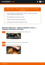 Metlice brisalcev spredaj in zadaj RENAULT MEGANE CC (EZ0/1_) 2009 | PDF priročnik za zamenjavo