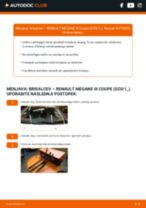 Metlice brisalcev spredaj in zadaj RENAULT MEGANE III Coupe (DZ0/1_) 2016 | PDF priročnik za zamenjavo