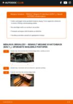 Metlice brisalcev spredaj in zadaj RENAULT Megane III Hatchback (BZ0/1_) 2009 | PDF priročnik za zamenjavo