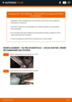 Le guide professionnel de remplacement pour Filtre à Carburant sur votre Dacia Duster SUV 1.5 dCi 4x4 (HSMC, HSMD)