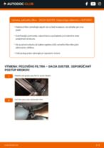Profesionálny sprievodca výmenou súčiastky Palivový filter na tvojom aute DACIA DUSTER 1.5 dCi 4x4 (HSMC, HSMD)