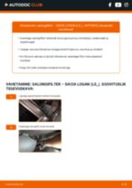 Kuidas vahetada ja reguleerida Salongi õhufilter DACIA LOGAN: pdf juhend