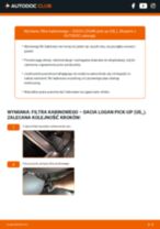 Samodzielna wymiana Filtr przeciwpyłkowy DACIA - online instrukcje pdf