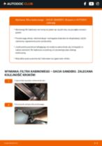 Instrukcja samodzielnej wymiany Filtr powietrza kabinowy w DACIA SANDERO