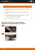 Manual de bricolaj pentru substituir Filtru habitaclu in DACIA SANDERO