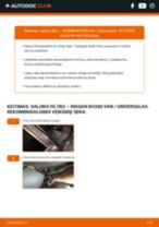 NISSAN Salono oro filtras keitimas pasidaryk pats - internetinės instrukcijos pdf