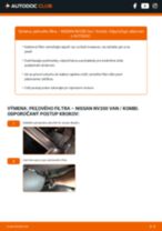 Ilustrované návody k rutinným kontrolám v rámci údržby auta NISSAN NV200 Box