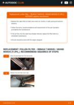 The professional guide to changing the Fuel Filter on your RENAULT MODUS / GRAND MODUS (F/JP0_) 1.5 dCi