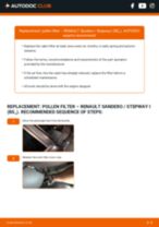 The professional guide to changing the Fuel Filter on your RENAULT SANDERO/STEPWAY I 1.4