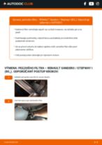 Profesionálny sprievodca výmenou súčiastky Vzduchový filter na tvojom aute RENAULT SANDERO/STEPWAY I 1.6