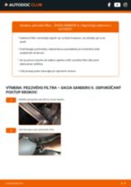 Podrobný PDF tutorial k výmene DACIA SANDERO II Kabínový filter