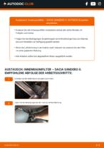 DACIA SANDERO II Innenraumfilter: PDF-Anleitung zur Erneuerung