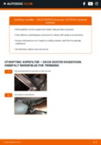 Montering Klimafilter DACIA DUSTER Box - steg-for-steg manualer
