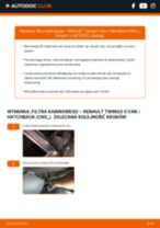 Poradnik krok po kroku w formacie PDF na temat tego, jak wymienić Filtr powietrza kabinowy w RENAULT Twingo II Kasten / Schrägheck (CNO_)