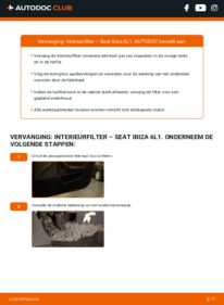 Vervanging uitvoeren: Interieurfilter 1.9 TDI Seat Ibiza 6l1