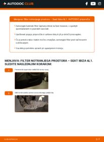 Kako izvesti menjavo: Filter notranjega prostora Ibiza III Hatchback (6L) 1.9 TDI