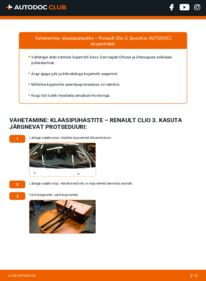 Kuidas välja vahetamist läbi viia: Renault Clio 3 1.5 dCi Pesurikumm