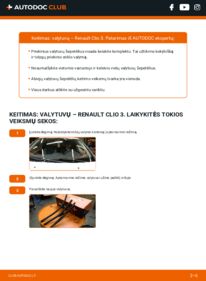 Kaip atlikti keitimą: Renault Clio 3 1.5 dCi Valytuvo gumelė