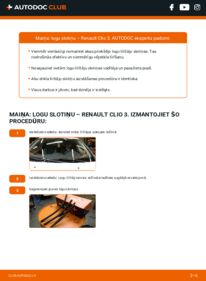 Kā veikt nomaiņu: 1.5 dCi Renault Clio 3 Stikla tīrītāja slotiņa