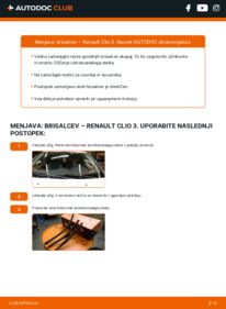 Kako izvesti menjavo: Metlica brisalnika stekel Clio III Hatchback (BR0/1, CR0/1) 1.5 dCi