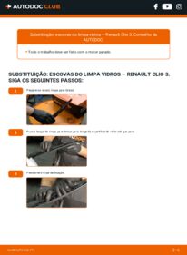 Como realizar a substituição de Escovas do Limpa Vidros 1.5 dCi Renault Clio 3