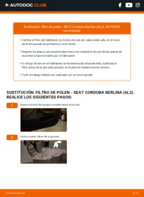 Cómo sustitución de Filtro de Habitáculo 1.9 TDI Seat Cordoba Mk2