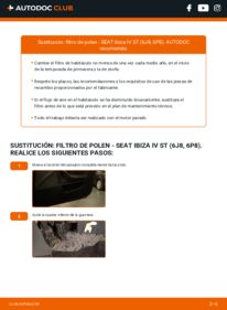 Cómo sustitución de Filtro de Habitáculo 1.2 TDI Seat Ibiza IV ST