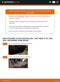 Sostituzione di Filtro Antipolline Seat Ibiza 6j Station Wagon 1.2 TDI