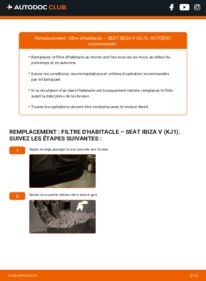 Comment effectuer un remplacement de Filtre d'Habitacle 1.0 TSI SEAT Ibiza KJ1