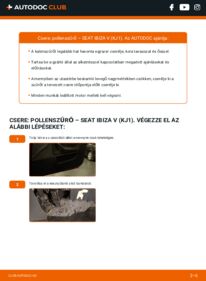 Hogyan végezze a cserét: 1.0 TSI SEAT Ibiza KJ1 Utastér levegő szűrő