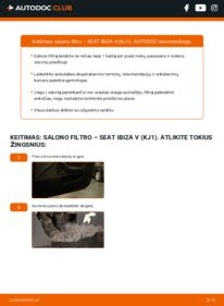 Kaip atlikti keitimą: SEAT Ibiza KJ1 1.0 TSI Oro filtras, keleivio vieta