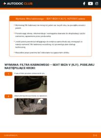 Jak wymienić Filtr powietrza kabinowy Ibiza V (KJ1) 1.0 TSI