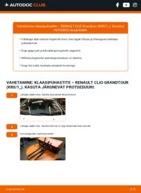 Kuidas välja vahetamist läbi viia: Renault Clio 3 Grandtour 1.5 dCi (KR0F) Pesurikumm