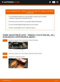 Hogyan végezze a cserét: 1.5 dCi Renault Clio 3 Van Törlőlapát