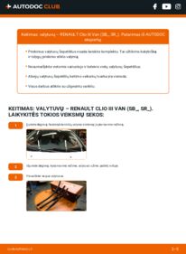 Kaip atlikti keitimą: Renault Clio 3 Van 1.5 dCi Valytuvo gumelė