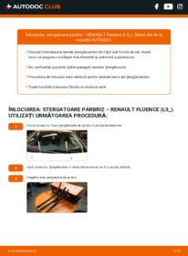 Cum să efectuați înlocuirea: Lamela stergator Renault Fluence L30 1.5 dCi (L30D, L30L, L306, L33F, L33L, L33M, L33V, L33W)