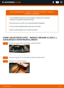 Hogyan végezze a cserét: 1.5 dCi (EZ09, EZ1G, EZ0D, EZ14) Renault Megane CC Törlőlapát