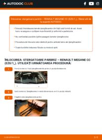 Cum să efectuați înlocuirea: Lamela stergator Renault Megane CC 1.5 dCi (EZ09, EZ1G, EZ0D, EZ14)