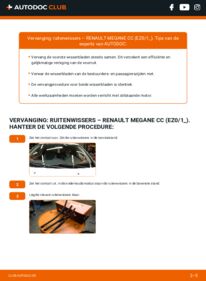 Vervangen: Ruitenwissers 1.5 dCi (EZ09, EZ1G, EZ0D, EZ14) Renault Megane CC
