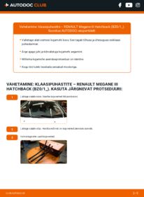 Kuidas välja vahetamist läbi viia: Renault Megane 3 1.5 dCi (BZ09, BZ0D, BZ1W, BZ29, BZ14) Pesurikumm