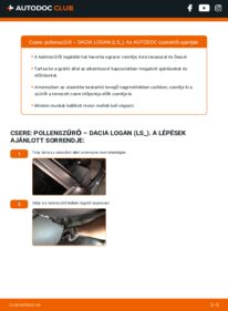 Hogyan végezze a cserét: 1.4 Dacia Logan LS Utastér levegő szűrő